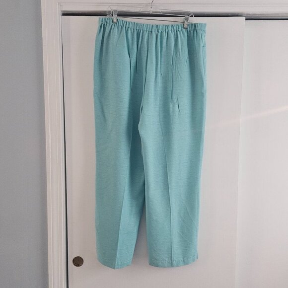 Sag Harbor 100% Silk Textured Blue Dress Pants Size 18 - Picture 2 of 9